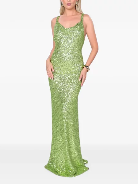 Rochie maxi Roserry cu paiete verde