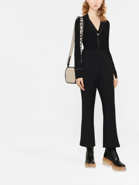 Kelnės Stella Mccartney apkarpytas juoda