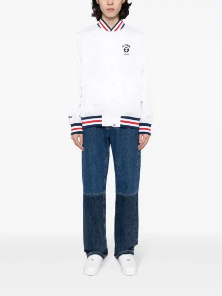 Dryžuota bomber striukė Aape By *a Bathing Ape® balta