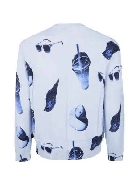 Pulover Ps Paul Smith cu imagine albastru