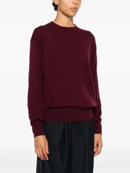 Pulover Weekend Max Mara cu decolteu rotund roșu