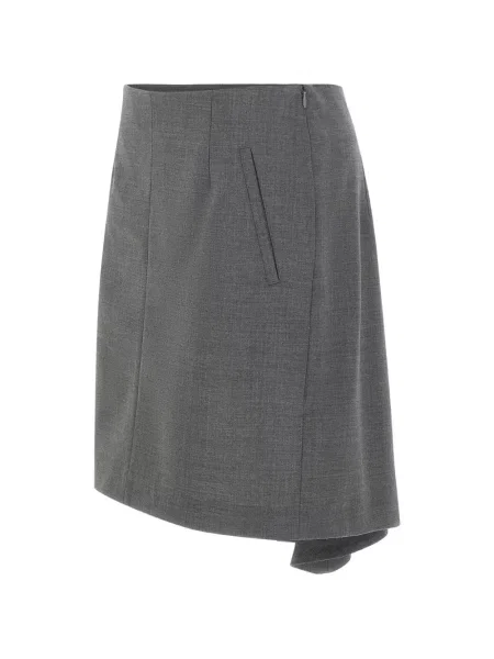 Fusta mini The Garment asimetrică gri