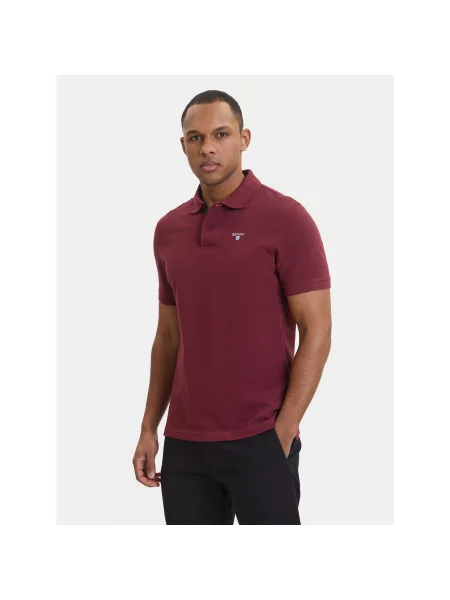 Barbour Polo majica Tartan Bordo rdeča