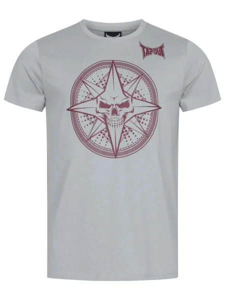 Tapout Marškinėliai Skrape margai / karmino raudona pilka