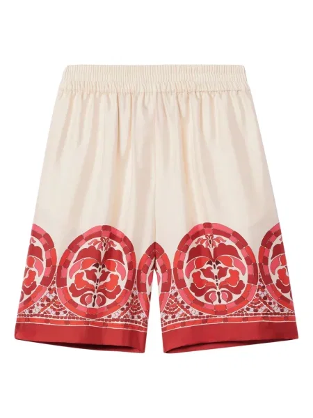 Pantaloni La Doublej de mătase alb