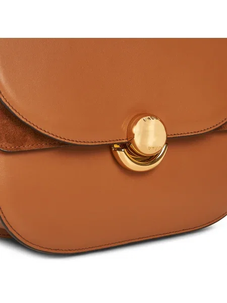 Furla De piele geantă poștaș FURLA SFERA maro