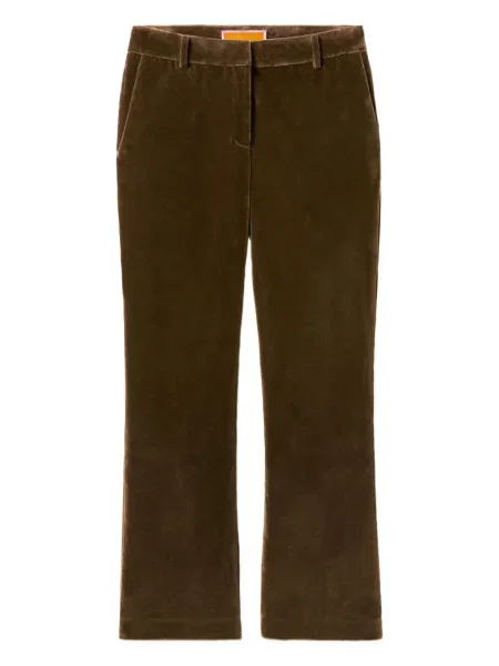 Pantaloni La Doublej de catifea verde