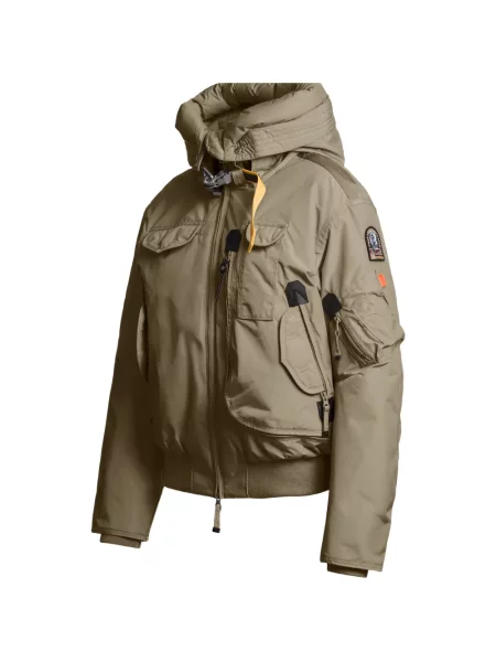 Geacă cu puf Parajumpers cu glugă verde