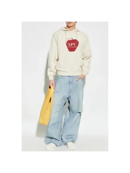 Bluza z kapturem A.p.c. beżowa