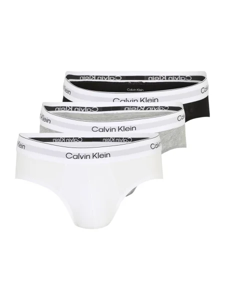 Calvin Klein Underwear Spodnje hlačke pegasto siva / črna / off-bela bela