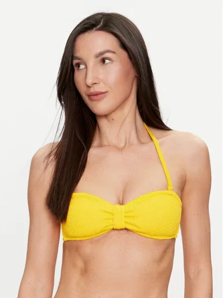 Hunkemöller Góra od bikini Crinkle żółty