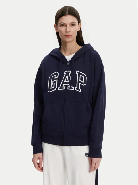 Gap Bluză Bleumarin Relaxed Fit alb