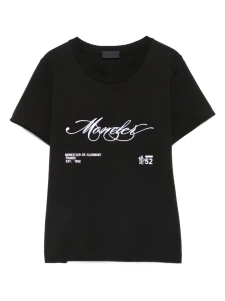 Tricou Moncler cu broderie negru