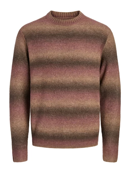 Jack & Jones Premium Πουλόβερ JPRBLUBENSON / καπουτσίνο / κερασί καφέ