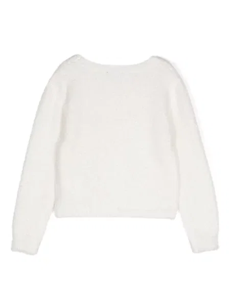 Sweter dziecięcy Monnalisa biały