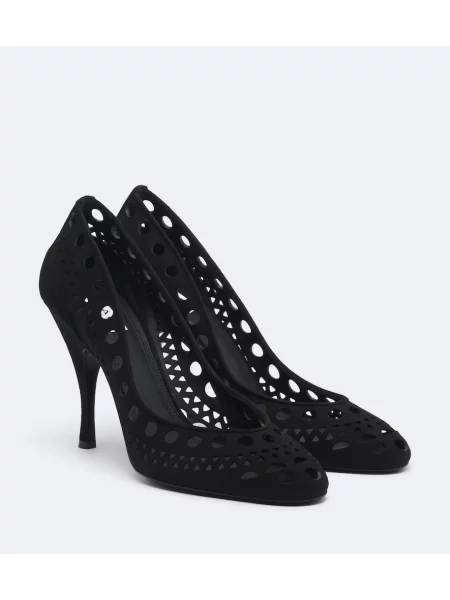 Pantofi cu toc Alaïa din piele de căprioară negru