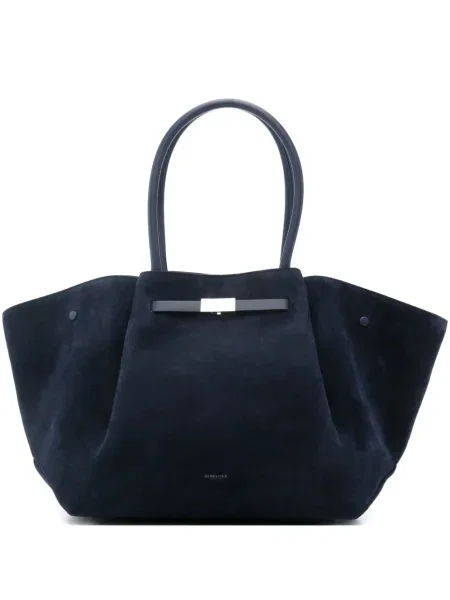 Torbica Demellier od brušene kože plava