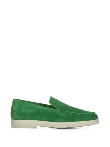 Pantofi loafer Moorer din piele de căprioară verde