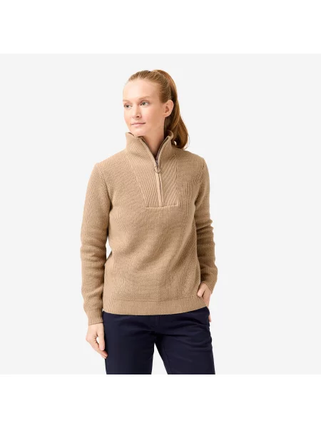 Sweter do golfa beżowy