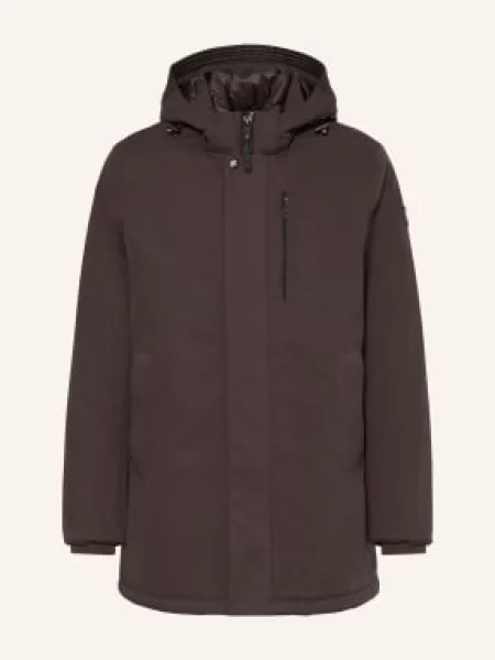 Milestone Parka S Odnímatelnou Kapucí tmavě hnědá