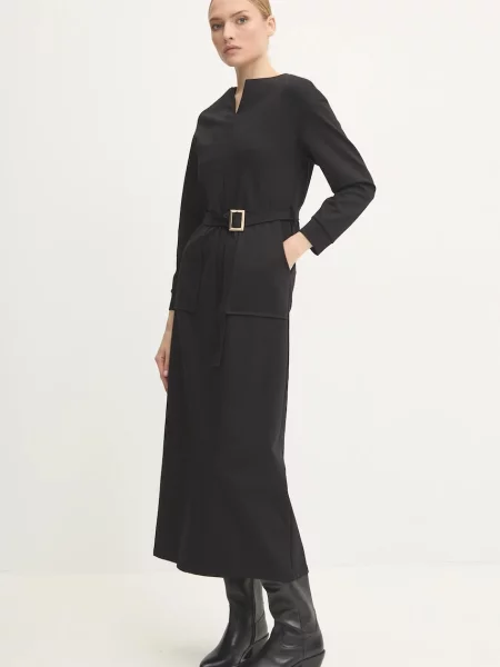 Answear Lab rochie maxi evazati negru