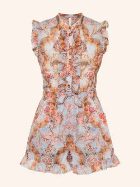 Zimmermann Kombinéza Daylight S Volánky tmavě / hnědá / starorůžová modrá