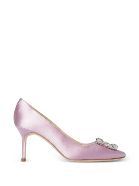 Bateliai Manolo Blahnik su sagtimis violetinė