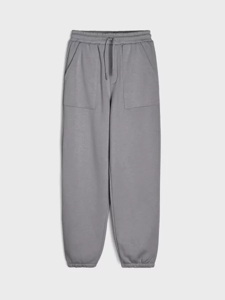 Sinsay Jogger kalhoty s bavlnou šedá