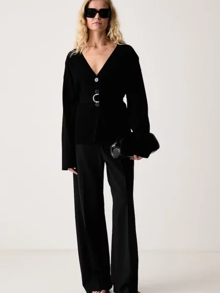 Le Privé кардиган з віскозою YVETTE SWEATER NOIR