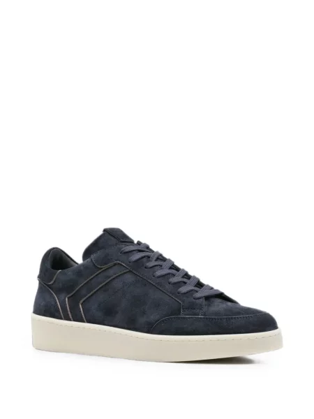 Fűzős szarvasbőr sneaker Canali kék