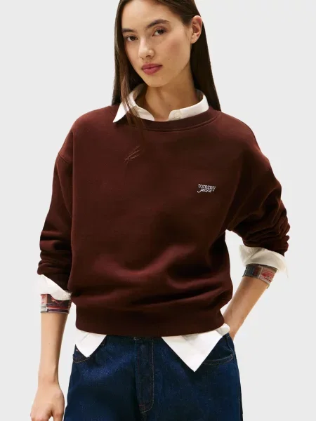 Свитшот Tommy Jeans коричневый