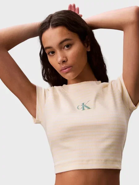 Детский топ Calvin Klein Jeans желтый
