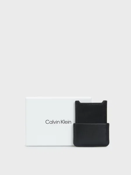 Кожаный кошелек Calvin Klein черный
