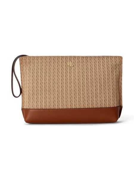 Pungă cosmetică Lauren Ralph Lauren maro