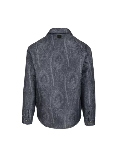 Kurtka Etro z wzorem paisley niebieska