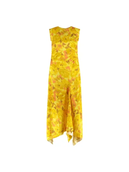 Sukienka Acne Studios z nadrukiem żółta