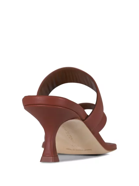 Kožne remenčić sandale Manolo Blahnik smeđa