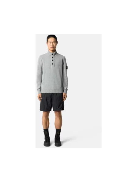 Sweter Stone Island z kamieniami szary