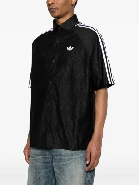 Trčanje bokserice Adidas s V-izrezom od jersey crna