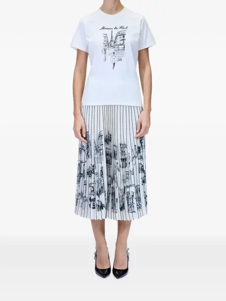 Tricou Karl Lagerfeld cu imagine alb