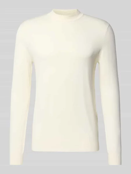 Sweter z dzianiny z prążkowanymi wykończeniami Antony Morato biały