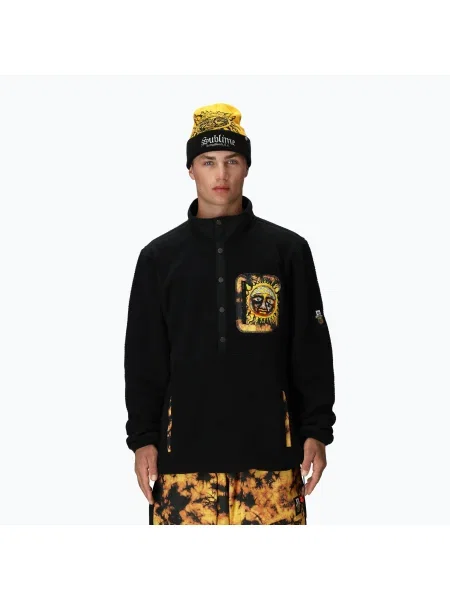 Мъжки поларен суитшърт за сноуборд Tioga Sherpa Fleece sublime black черно