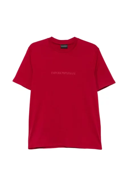 Rövid póló Emporio Armani nyomtatás piros