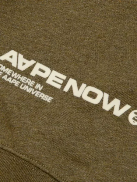 Pulover Aape By A Bathing Ape cu decolteu rotund verde