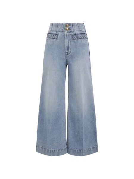 Blugi Zimmermann țesuți cu picior lat albastru