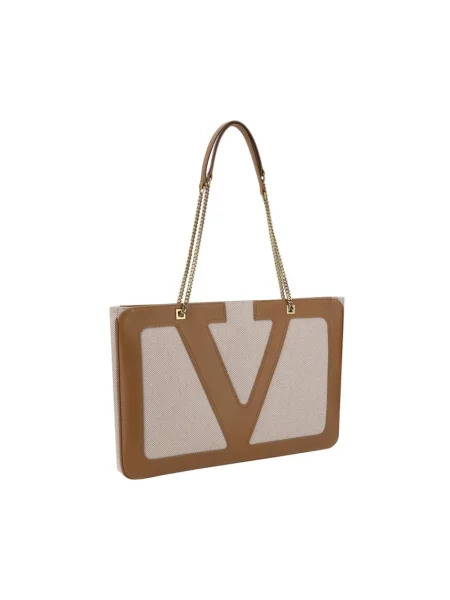 Torba crossbody Valentino Garavani skórzana brązowa