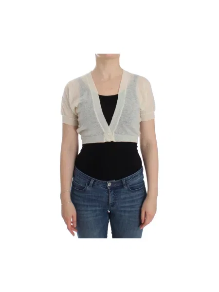 Sweter Ermanno Scervino wełniany o krotszym kroju beżowy