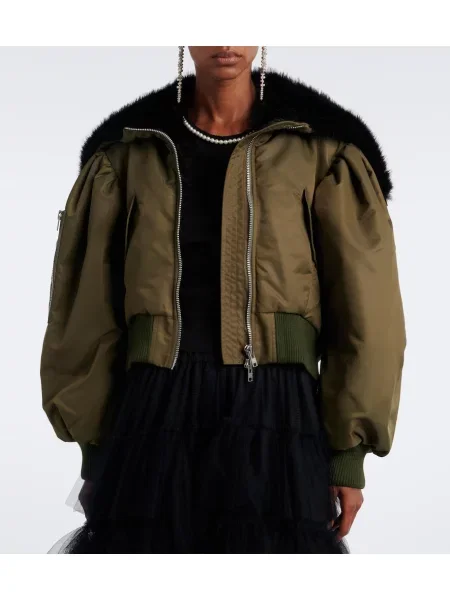 Geacă bomber Simone Rocha cu glugă verde