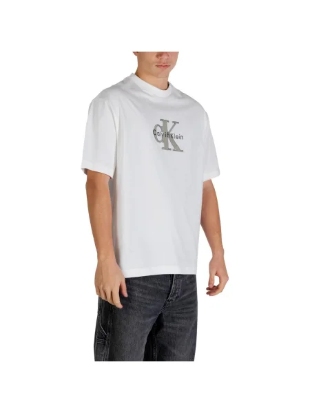 Tricou Calvin Klein Jeans alb