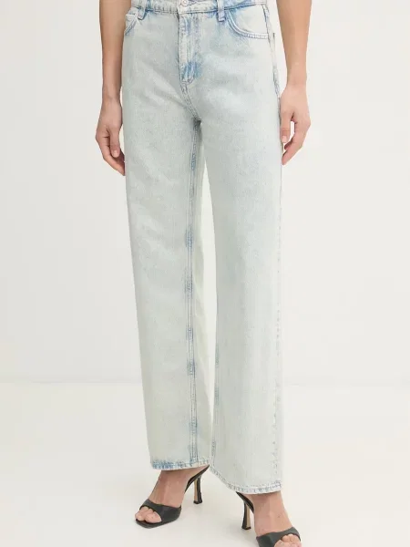 BOSS jeansy straight CROSSROAD-BF niebieskie